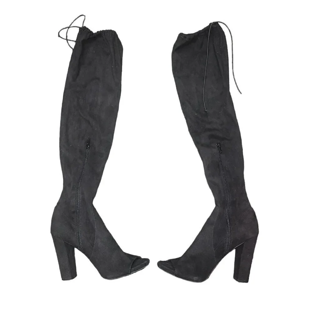 CARLOS Over The Knees Suede Boots Women's. Size 7.5. Excellent Condition Pre-own